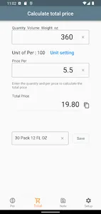 Price Per 100 Calculator screenshot 1
