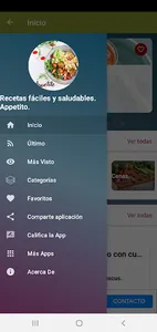 Recetas fáciles y saludables. screenshot 0
