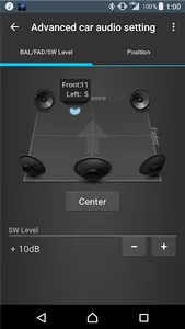 Advanced car audio setting screenshot 2