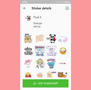 Sorry Stickers – WAStickersApp screenshot 1