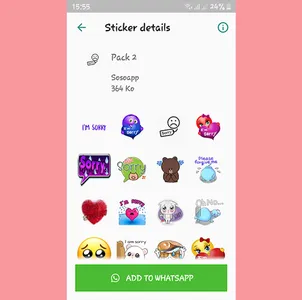 Sorry Stickers – WAStickersApp screenshot 2