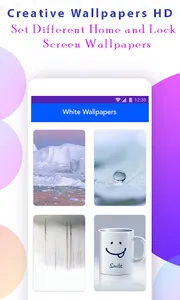 White Wallpaper Full HD screenshot 1