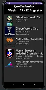 Sport Calendar screenshot 1
