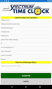Spectrum TimeClock MobilePunch screenshot 5