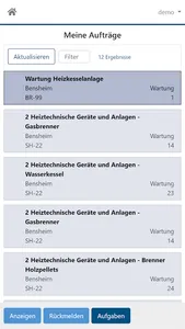 speedikon C - Arbeitsaufträge screenshot 1