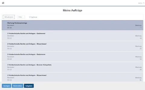 speedikon C - Arbeitsaufträge screenshot 3