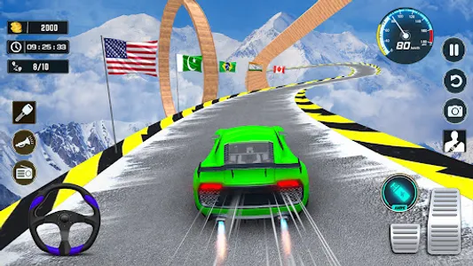 Mega Ramp Stunt Car Racing 3D screenshot 2
