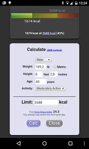 Calories Lite screenshot 1