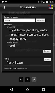 Thesaurus screenshot 1
