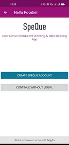 SpeQue Dine-In App screenshot 0
