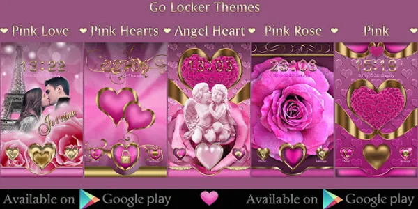 Pink Love Clock Widget Collect screenshot 7