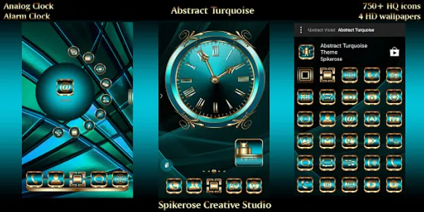 Abstract Turquoise theme screenshot 1