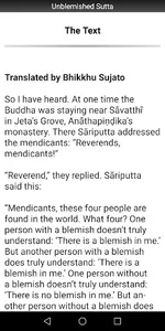 Unblemished Sutta - Buddhism screenshot 1
