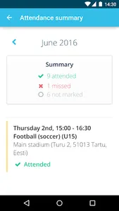 Sportlyzer Player App screenshot 2