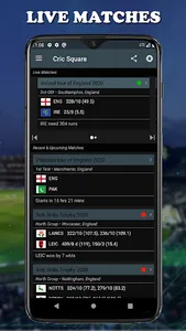 Cric Square - Live Cricket Sco screenshot 2