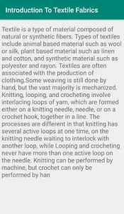 Introduction To Textile Fabric screenshot 1