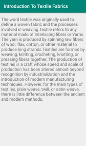 Introduction To Textile Fabric screenshot 2