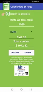 Calculadora Sr Pago screenshot 1