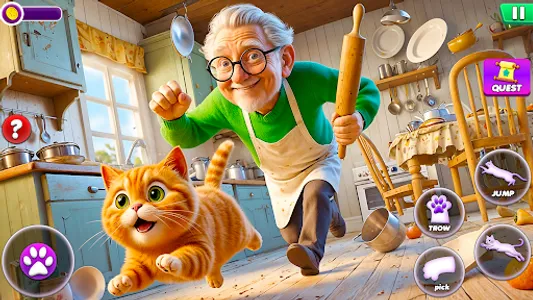 Bad Cat vs Angry Granny: Prank screenshot 7