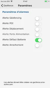 Geofence by SMS screenshot 2