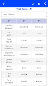 Verb Forms with Hindi Meanings screenshot 3