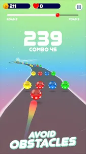 Space Road: color ball game screenshot 0