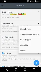 Shoplists screenshot 1