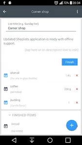 Shoplists screenshot 2
