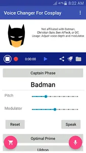 Voice Changer Mic: Cosplay - u screenshot 15