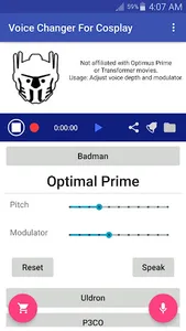 Voice Changer Mic: Cosplay - u screenshot 17