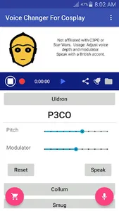 Voice Changer Mic: Cosplay - u screenshot 19