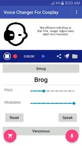 Voice Changer Mic: Cosplay - u screenshot 22
