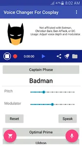 Voice Changer Mic: Cosplay - u screenshot 7
