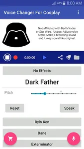 Voice Changer Mic: Cosplay - u screenshot 9