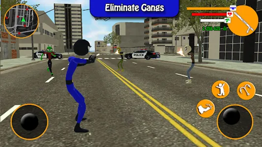 US Police Stickman Rope Hero screenshot 1