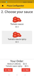 Pizza Configurator screenshot 1