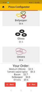 Pizza Configurator screenshot 2