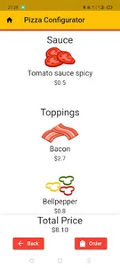 Pizza Configurator screenshot 3