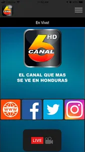 CANAL6 Honduras screenshot 1