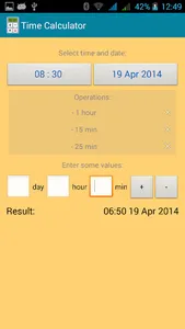 Time calculator screenshot 0