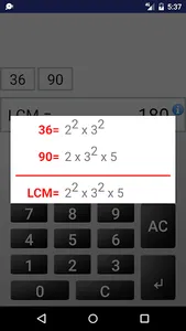 Math Tools - HCF/LCM/Prime fac screenshot 7