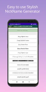 FAUG Stylish Nickname Generato screenshot 0
