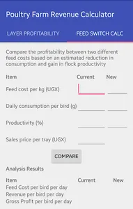Poultry Farm Revenue Calc screenshot 2