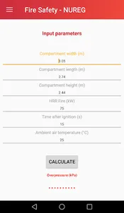 Fire Safety Calculation screenshot 1