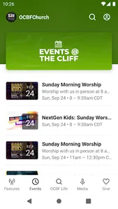 OCBFChurch App screenshot 1