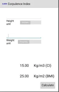 Corpulence Index screenshot 3