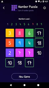 Sum of Number Puzzle screenshot 2