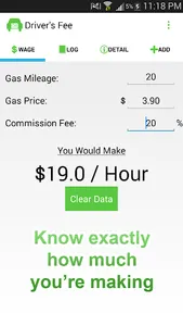 Driver's Fee: Wage Calculator screenshot 0