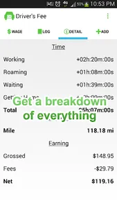 Driver's Fee: Wage Calculator screenshot 2