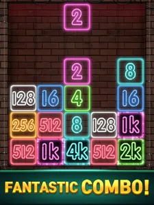 Drop Number™: Neon 2048 screenshot 11